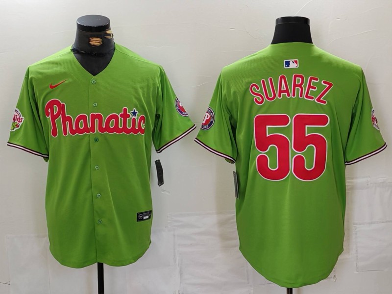 Men's Philadelphia Phillies Ranger Suarez #55 Green Limited Jersey